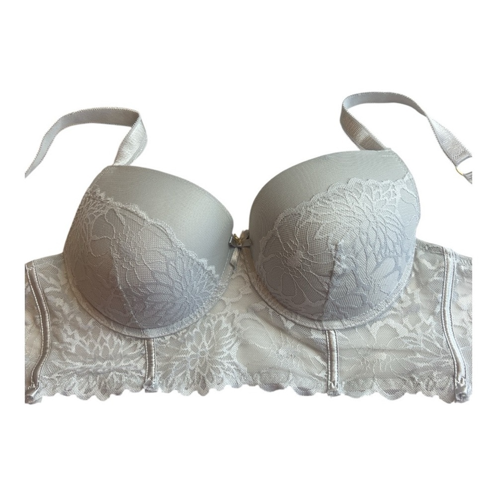Daisy Fuentes padded lace light grey Bra 40C
